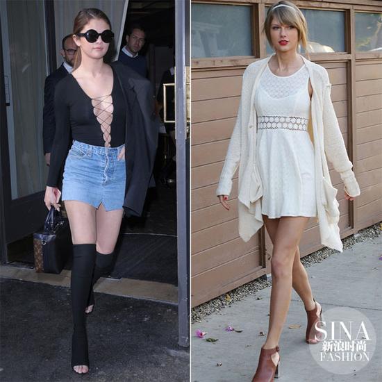 賽琳娜、霉霉示范魚嘴鞋