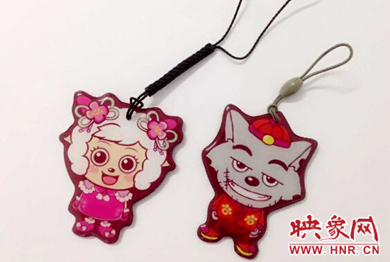 兒童節(jié)紀(jì)念卡以灰太狼和美羊羊為主題人物。