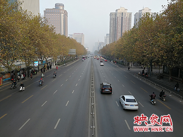 早高峰期間花園路上車輛明顯減少 早高峰期間花園路上車輛明顯減少