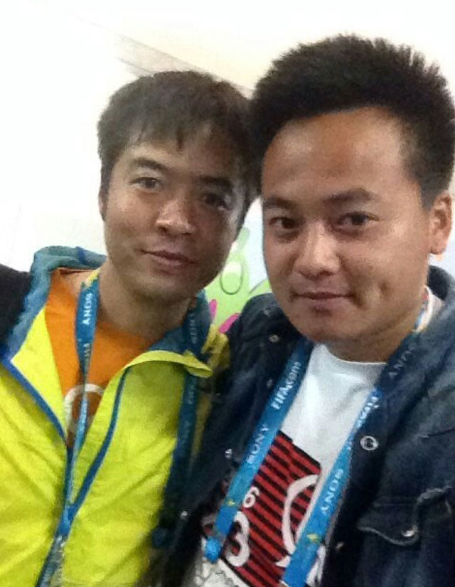 世界杯與段暄合影。