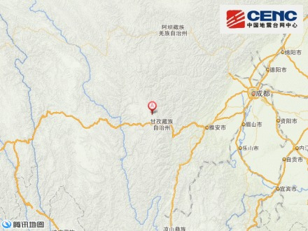 四川康定縣附近發(fā)生5.9級(jí)左右地震