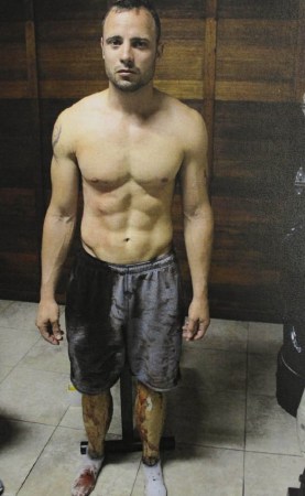 “刀鋒戰(zhàn)士”皮斯托瑞斯過失槍殺女友現(xiàn)場照片。