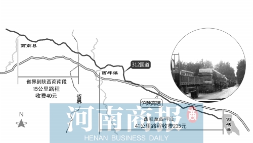 西峽一處高速路被指太貴 貨車(chē)寧"堵"在國(guó)道不開(kāi)上高速