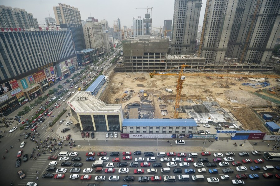 5月21日，太原體育路口車輛大面積擁堵。山西青年報胡遠嘉