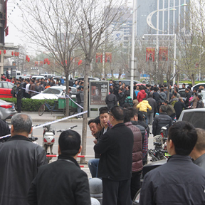 邯鄲運(yùn)鈔車(chē)命案現(xiàn)場(chǎng)