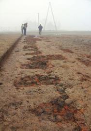 　　鋸齒狀的大型建筑基址。