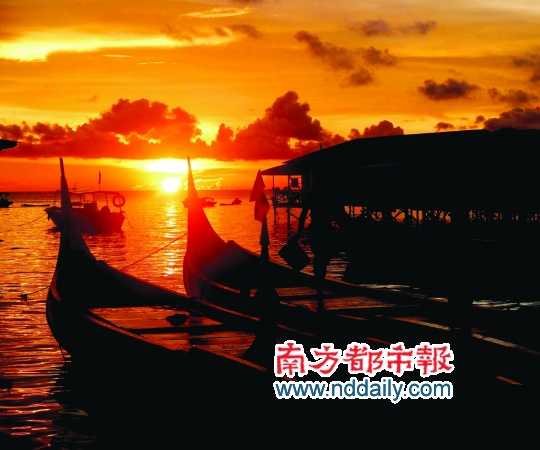 馬布村的日落。