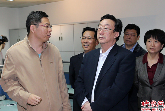 5月9日上午11點10分，河南省委書記郭庚茂一行來到映象網(wǎng)視察。映象網(wǎng)記者 邵恰 段晉哲攝