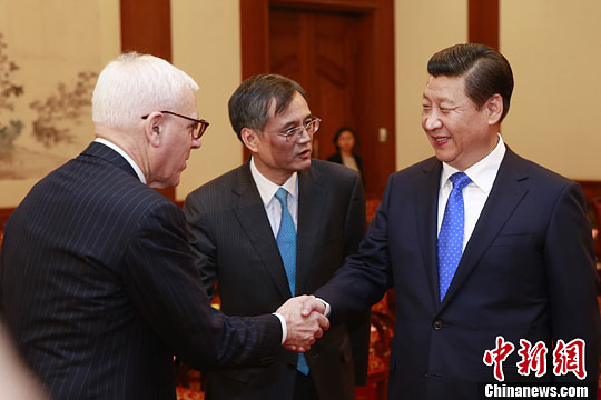 10月23日，中國(guó)國(guó)家主席習(xí)近平在北京釣魚(yú)臺(tái)國(guó)賓館會(huì)見(jiàn)清華大學(xué)經(jīng)濟(jì)管理學(xué)院顧問(wèn)委員會(huì)海外委員。