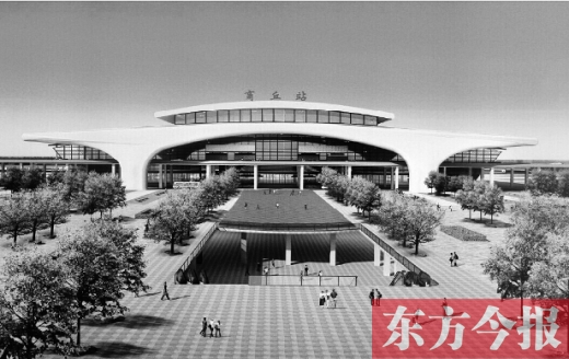 商合杭高鐵商丘站效果圖，暢想一下未來的俏模樣吧 資料圖片