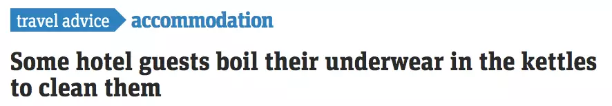 太惡心！女游客竟用酒店燒水壺煮自己的臟內(nèi)褲