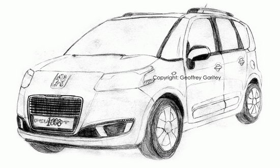 最新曝光的標致1008非官方設(shè)計草圖