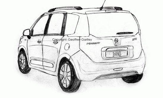 最新曝光的標致1008非官方設(shè)計草圖