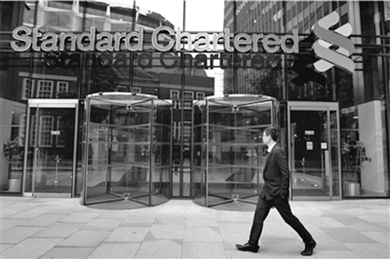 圖為渣打銀行英國總部。昨日，渣打銀行鄭州分行落戶鄭東新區(qū)，這已是入駐鄭州的第三家外資銀行