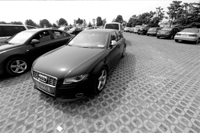 3月30日，掛有AZG(安徽政府公務(wù)的拼音縮寫）通行證的車輛停放在合肥市小蜀山公墓停車場(chǎng)內(nèi)。