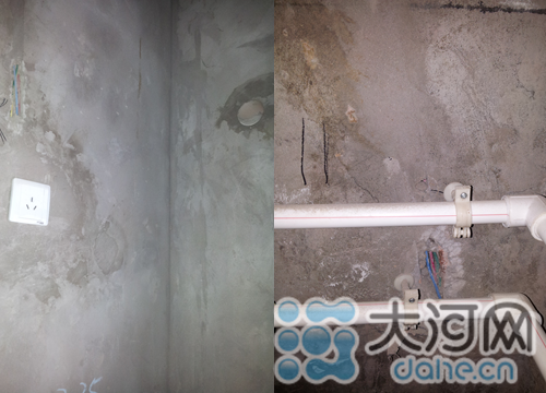 空調(diào)專用線路，用電負(fù)荷較大 圖為衛(wèi)生間電線走線