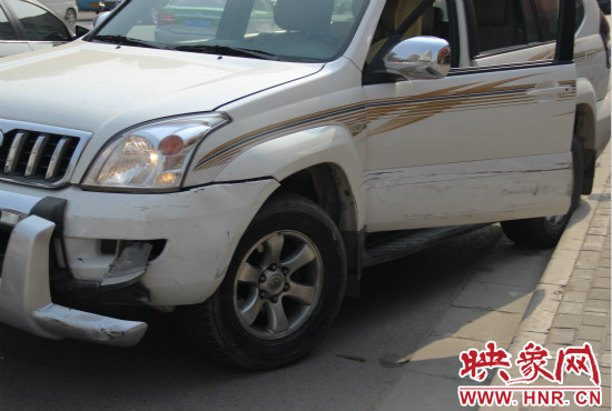 涉嫌酒駕的肇事車輛。