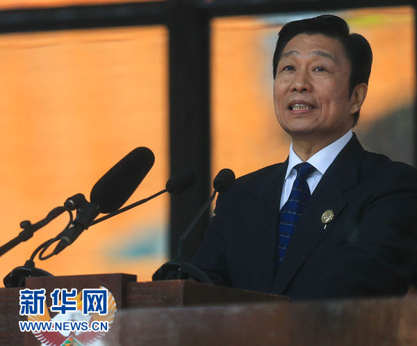 12月10日，國家副主席李源潮在南非約翰內(nèi)斯堡出席南非政府為前總統(tǒng)曼德拉舉行大型官方追悼活動并致辭。