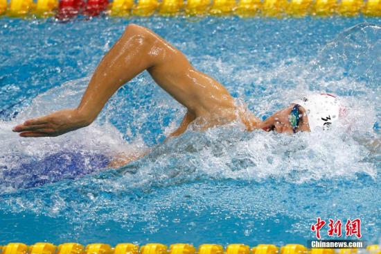 資料圖：9月21日上午，仁川亞運(yùn)會(huì)游泳比賽在文鶴樸泰桓游泳館拉開(kāi)大幕。