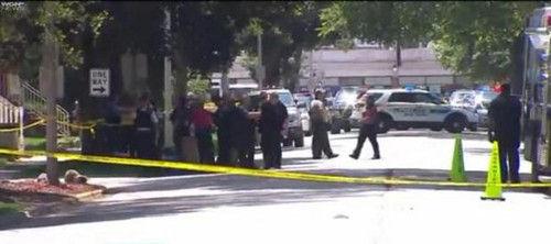 視頻截圖：雙方發(fā)生槍?xiě)?zhàn)的居住區(qū)。