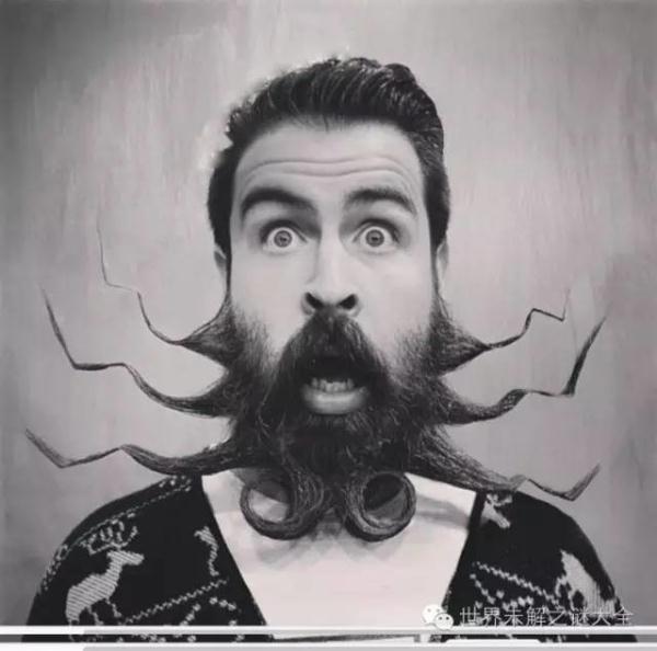 美國大叔有一把神奇的胡子:可以變成各種造型