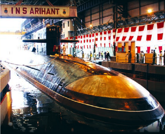 資料圖：印度殲敵者號(hào)核潛艇。