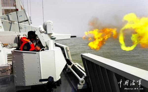 資料圖：海軍056護衛(wèi)艦進行訓練。