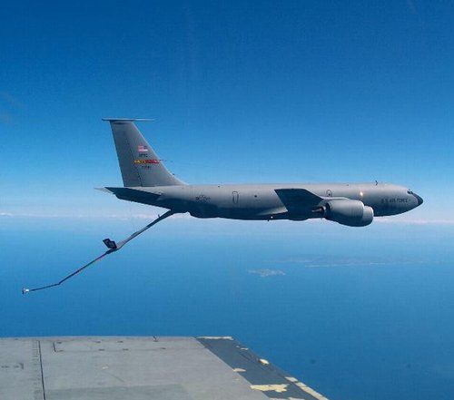 　資料圖：美軍KC-135加油機。