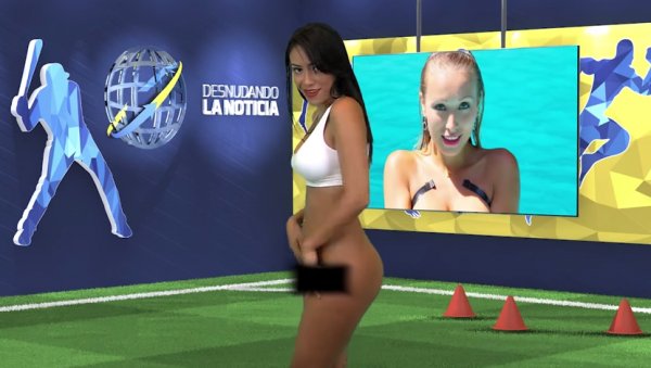 委內瑞拉女主播邊播節(jié)目邊脫衣向C羅示愛